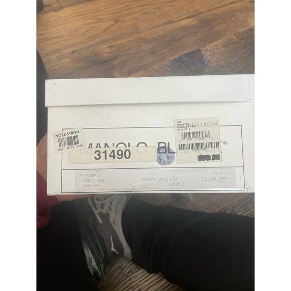 Manolo Blahnik Sofimu Black Heels 37.5 - Picture 5 of 5